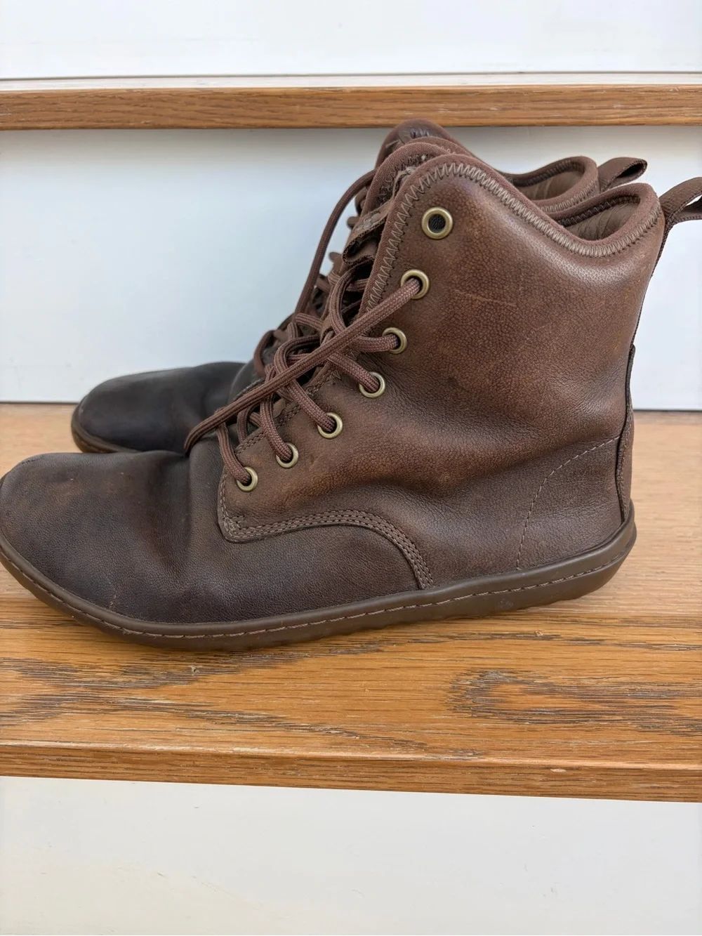 Vivobarefoot Scott Leather Minimalist Barefoot Boots Brown Men's Size 41 / US 8